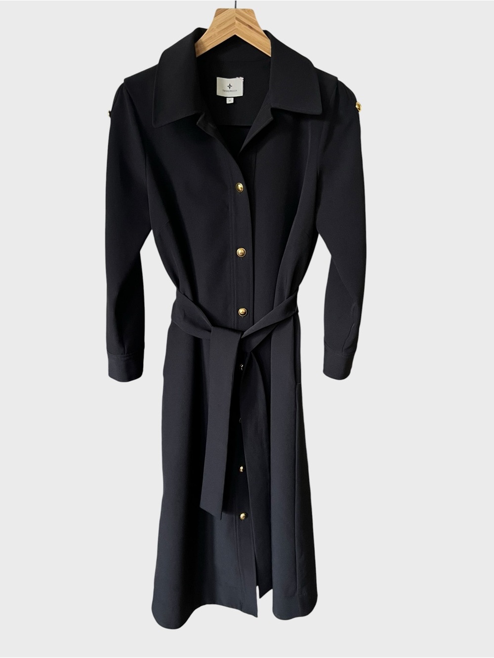 Tuckernuck Black maxi shirt dress.